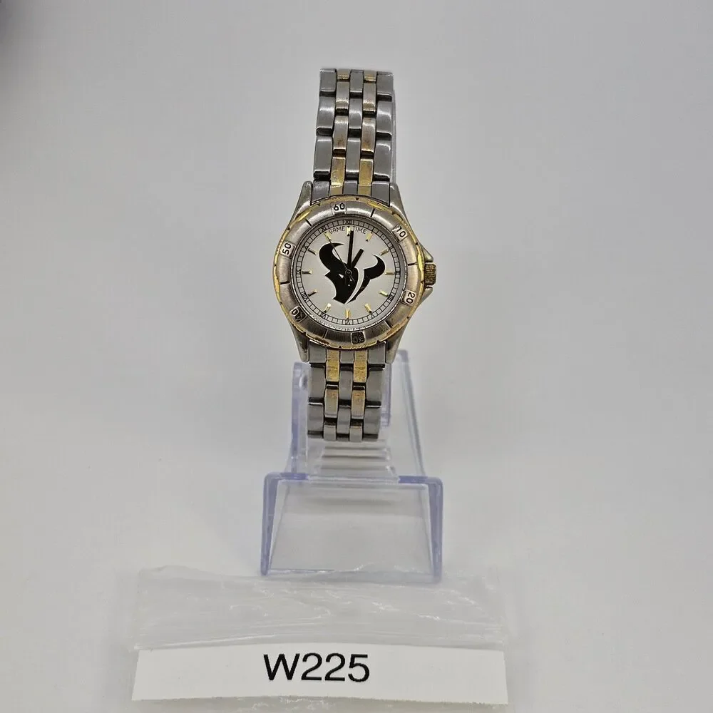 Houston‎ Texans Women's Watch 32MM Gray Dial Two Tone Bands 7.25